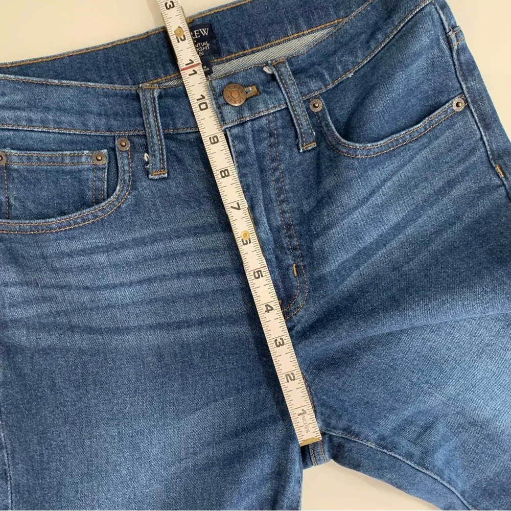 J CREW Essential Straight Leg Jeans Size 27 High Waisted